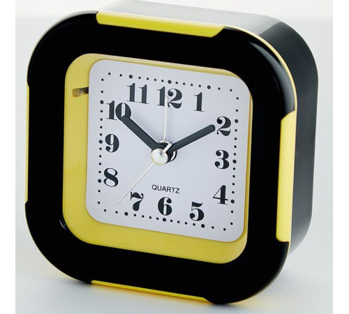 DELTA DT8-0016 Будильник 9.2*4.4*9.4 см (желтый)