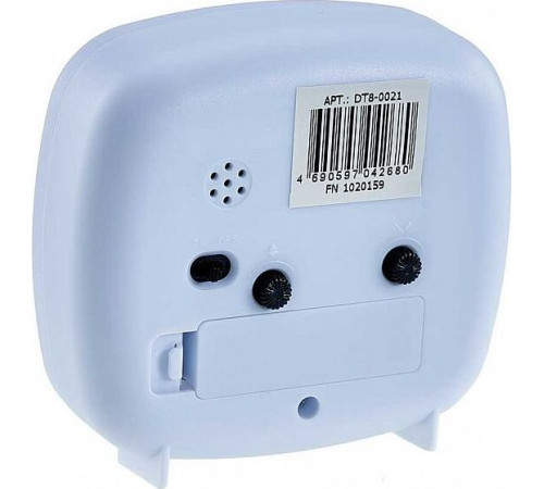 DELTA DT8-0021 Будильник 10.3*4*10.2 см (белый)