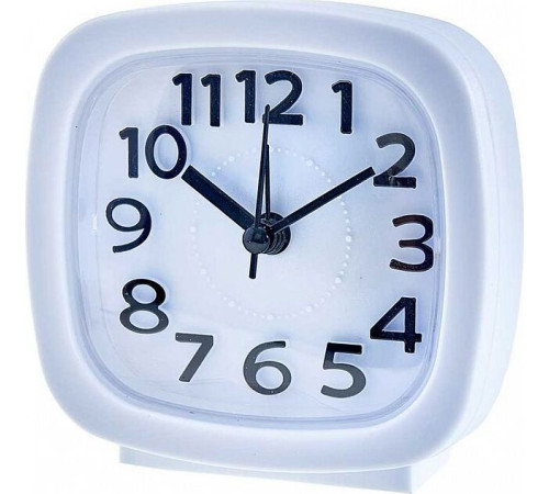 DELTA DT8-0021 Будильник 10.3*4*10.2 см (белый)