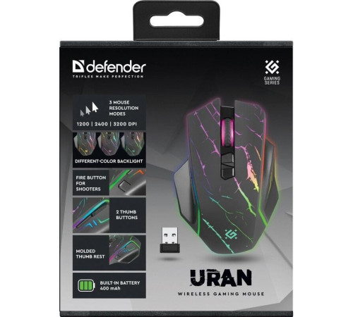 DEFENDER (52503) Uran GM-503 черный