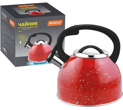 MALLONY Чайник из нерж стали со свистком 