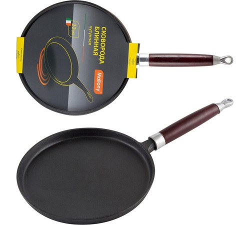 MALLONY Сковорода блинная чугунная PCIF-22, диам — 22 см, промасл. Покрытие (985028)