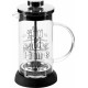 MALLONY Чайник/кофейник (кофе-пресс) MOMENTO 350 мл из боросиликатного стекла с надписью на корпусе (007530)