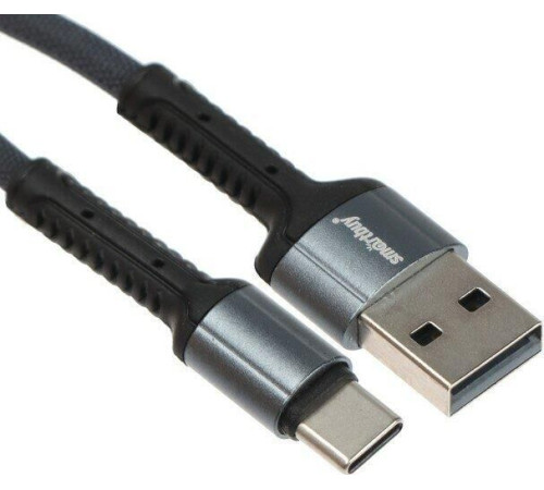 SMARTBUY (iK-3112-S26bg) S26 Type C черн./сер.,3 А,QC,нейл.,1 м