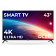 ТРИКОЛОР H43U5500SA UHD 4K SMART TV Android Безрамочный