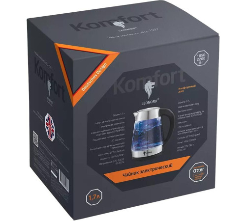 LEONORD LE-1507 (1,7 л) стекло, пластик 104865