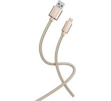 SMARTBUY (iK-12-S02g) S02 MicroUSB золотистый, 3 А, 1 м