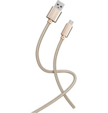 SMARTBUY (iK-12-S02g) S02 MicroUSB золотистый, 3 А, 1 м