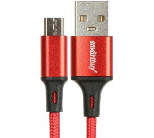 SMARTBUY (iK-22-S14rb) S14 MicroUSB красный/черн., 3 А, 2 м