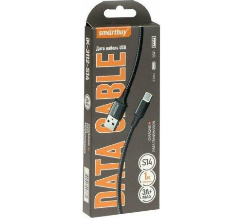SMARTBUY (iK-3112-S14b) S14 Type C черный, 3 А, 1 м