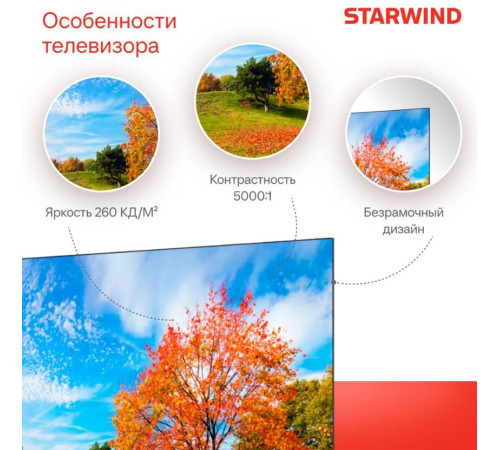 STARWIND SW-LED50UG403 4K UHD SMART TV Яндекс Безрамочный
