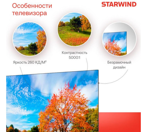 STARWIND SW-LED55UG403 4K UHD SMART TV Яндекс Безрамочный