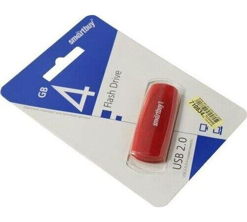 SMARTBUY (SB004GB2SCR) UFD 2.0 004GB Scout Red красный