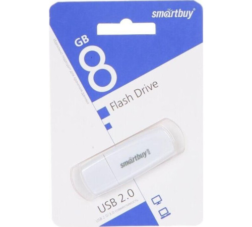 SMARTBUY (SB008GB2SCW) UFD 2.0 008GB Scout White белый
