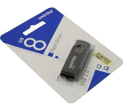 SMARTBUY (SB008GB2TWK) UFD 2.0 008GB Twist Black черный