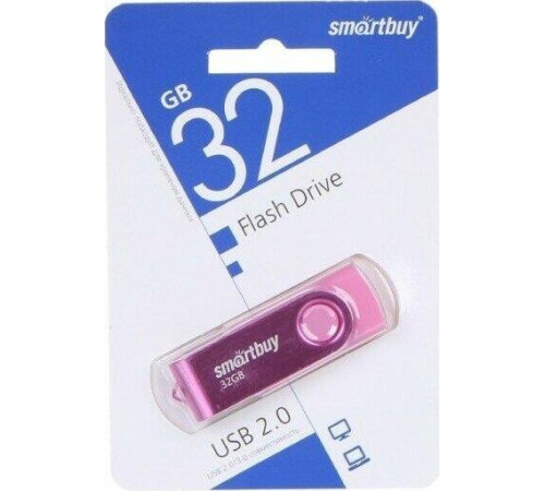 SMARTBUY (SB008GB2TWP) UFD 2.0 008GB Twist Pink розовый