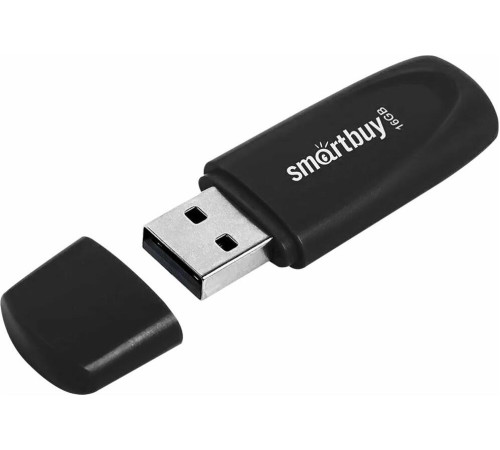 SMARTBUY (SB016GB2SCK) UFD 2.0 016GB Scout Black черный