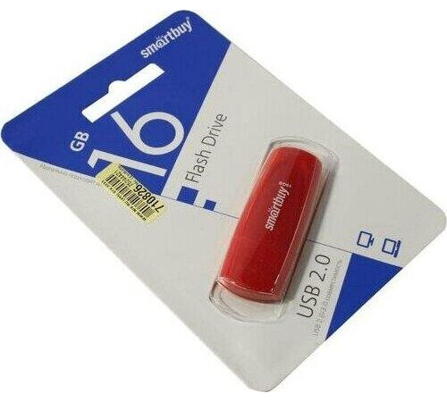 SMARTBUY (SB016GB2SCR) UFD 2.0 016GB Scout Red красный