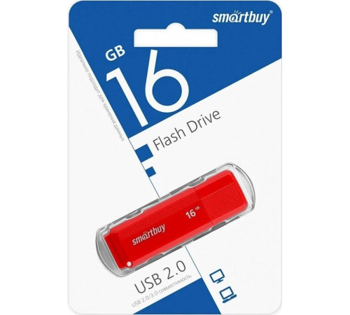 SMARTBUY (SB016GB2SCR) UFD 2.0 016GB Scout Red красный