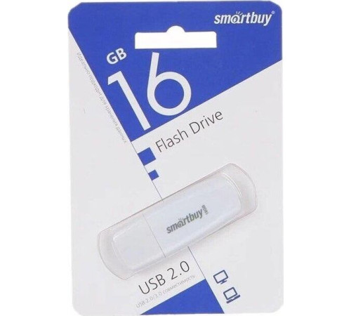 SMARTBUY (SB016GB2SCW) UFD 2.0 016GB Scout White белый
