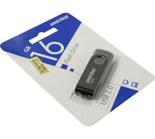 SMARTBUY (SB016GB2TWK) UFD 2.0 016GB Twist Black черный