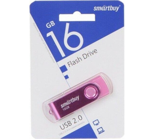 SMARTBUY (SB016GB2TWP) UFD 2.0 016GB Twist Pink розовый