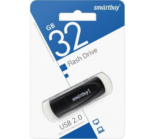 SMARTBUY (SB032GB2SCK) UFD 2.0 032GB Scout Black черный
