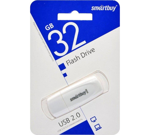 SMARTBUY (SB032GB2SCW) UFD 2.0 032GB Scout White белый