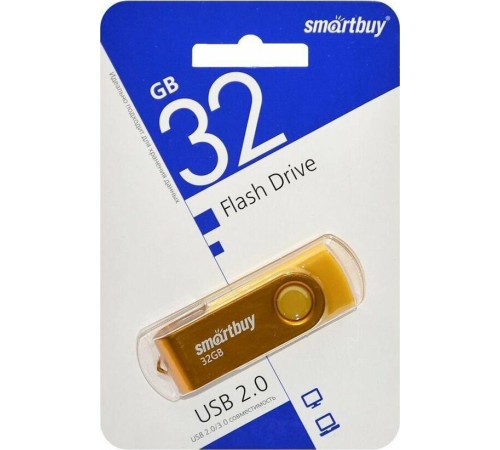 SMARTBUY (SB032GB2TWY) UFD 2.0 032GB Twist Yellow желтый