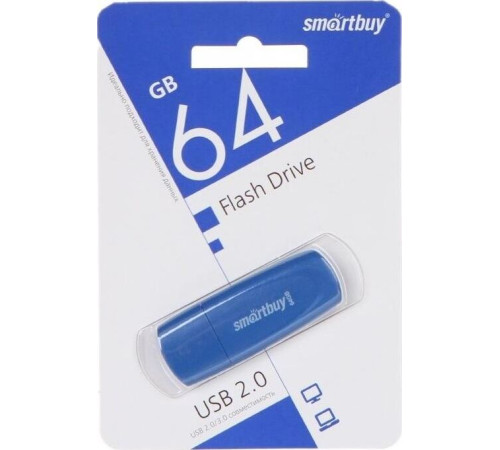 SMARTBUY (SB064GB2SCB) UFD 2.0 064GB Scout Blue синий