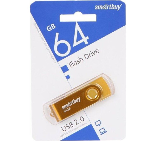 SMARTBUY (SB064GB2TWY) UFD 2.0 064GB Twist Yellow желтый