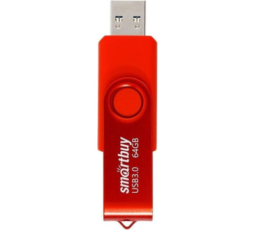 SMARTBUY (SB064GB3TWR) UFD 3.0/3.1 064GB Twist Red красный