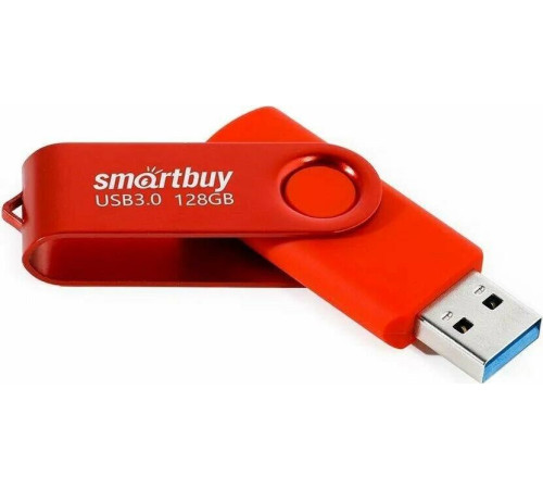 SMARTBUY (SB128GB3TWR) UFD 3.0/3.1 128GB Twist Red красный