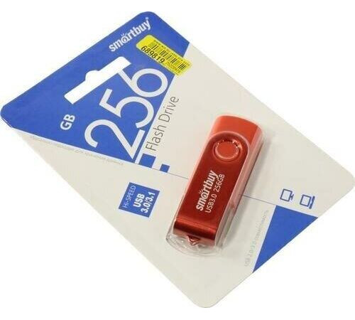 SMARTBUY (SB256GB3TWR) UFD 3.0/3.1 256GB Twist Red красный