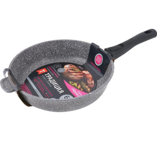 ТРАДИЦИЯ ТМ2285И а/пр литая 28см съемн/руч Мрамор индукция