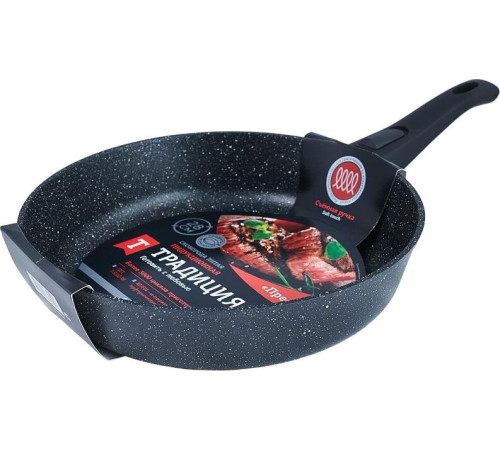 ТРАДИЦИЯ ТП2285И а/пр литая 28см съемн/руч черн Престиж