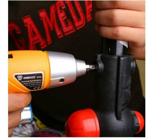 DEKO ZKS4, 4В, 0.6 Ач, з/у с набором оснастки 10 шт, 4 Нм 063-4113