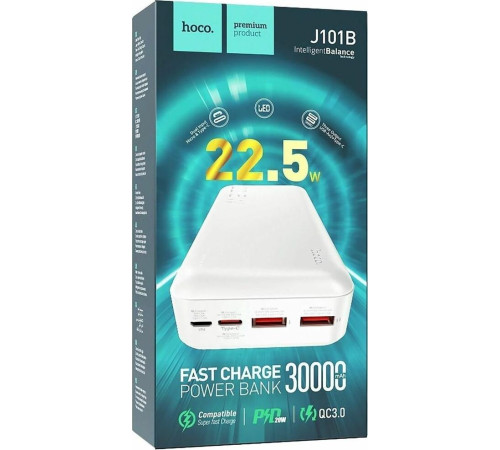 HOCO (6931474782526) J101B Astute 30000 mAh белый