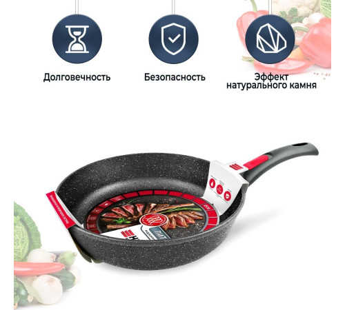 НЕВА МЕТАЛЛ ПОСУДА L18028i а/пр литая 28см съемн/руч индукция Гранит 550000526