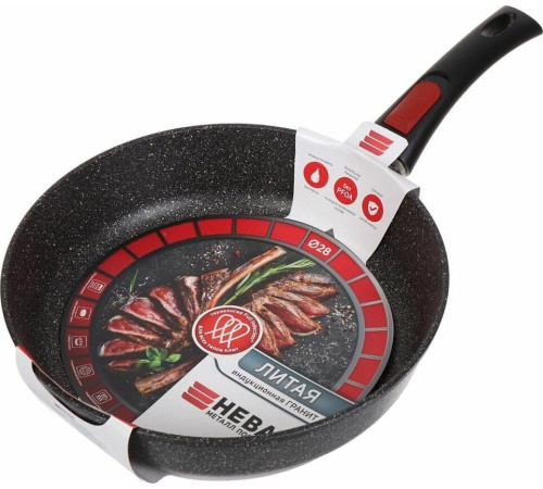 НЕВА МЕТАЛЛ ПОСУДА L18028i а/пр литая 28см съемн/руч индукция Гранит 550000526