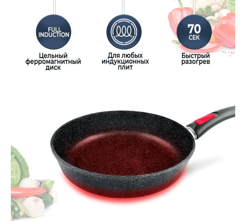 НЕВА МЕТАЛЛ ПОСУДА L18028i а/пр литая 28см съемн/руч индукция Гранит 550000526