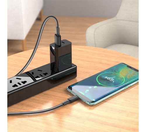 HOCO (6931474760241) X69 Jaeger Type C (m) 1.0m - черный