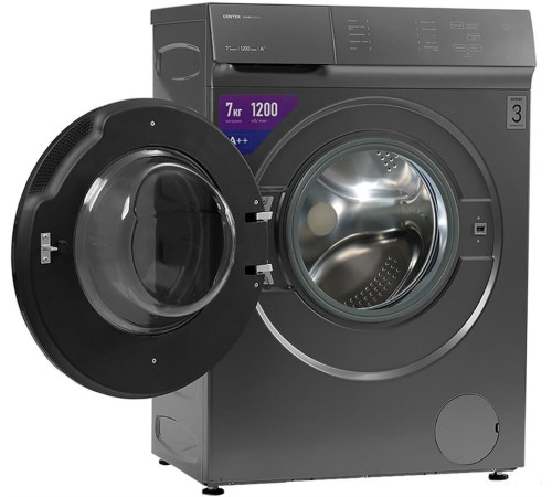 Стиральная машина Centek CT-1972 (серый) 1200 / 7кг / 42см / 10пр / LED-Дисп/Очистка барабана / A++
