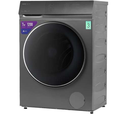 Стиральная машина Centek CT-1972 (серый) 1200 / 7кг / 42см / 10пр / LED-Дисп/Очистка барабана / A++