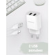 BOROFONE (6931474739148) BA53A Powerway 2USB белый