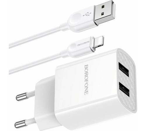 BOROFONE (6931474739148) BA53A Powerway 2USB белый