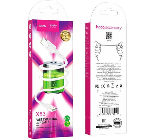 HOCO (6931474770912) X83 Type-C (m) 1.0m - белый