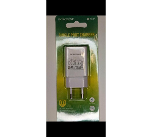 BOROFONE (6974443385670) BA68A Glacier 1USB белый