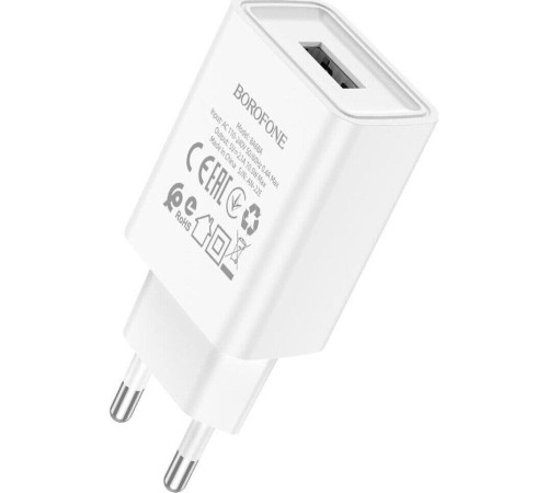 BOROFONE (6974443385670) BA68A Glacier 1USB белый