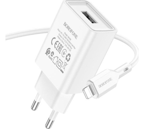 BOROFONE (6974443385670) BA68A Glacier 1USB белый